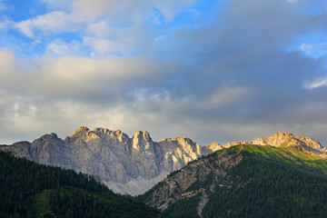 Landscape of beautiful mountain in summer at Biberwier city, Alps, Austria 
