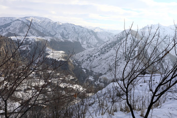 View of mountain gorge in Armenia