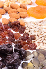 Food containing iron, concept of healthy nutrition as source vitamins, minerals and fiber