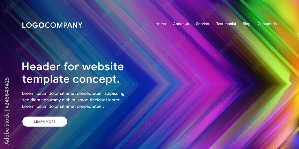 Poster modern abstract style of website landing page background