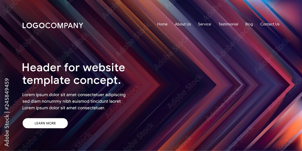 Aufkleber modern abstract style of website landing page background