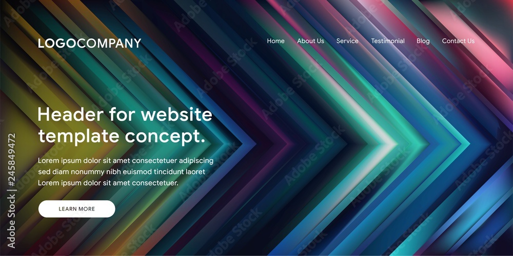 Poster modern abstract style of website landing page background