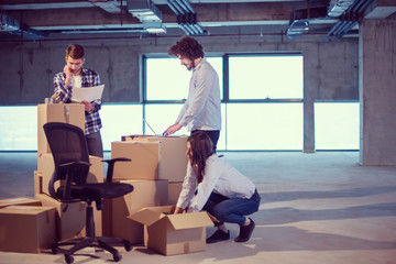 business people in group, architect and engineer on construction site