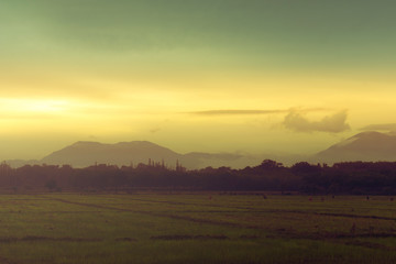 landscape at sunrise