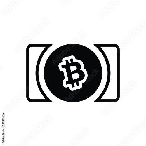 Black Solid Icon For Bitcoin Cash Stockfotos Und Lizenzfreie - 