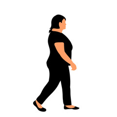 vector, isolated, girl silhouette, woman walking