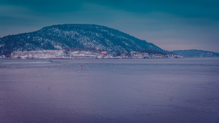 Drøbak Drobak krajobraz landscape fiord Norwegia Norway Norge