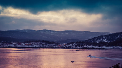 Drøbak krajobraz landscape fiord Norwegia Norway Norge © Dreamnordno