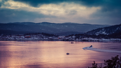 Drøbak Drobak krajobraz landscape fiord Norwegia Norway Norge © Dreamnordno