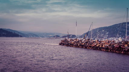 Drøbak Drobak krajobraz landscape fiord Norwegia Norway Norge © Dreamnordno