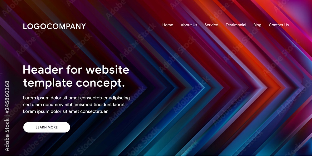 Fototapete vector illustration of abstract background template with colourful design and gradient style for web