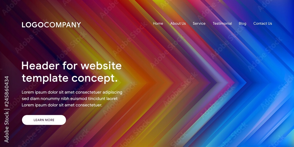 Fototapete vector illustration of abstract background template with colourful design and gradient style for web