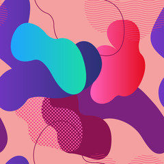 Seamless pattern with fluid gradient shapes.