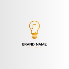 Note Tone Bulb Idea Abstract Creative Business Logo