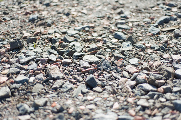 road of small and large stones