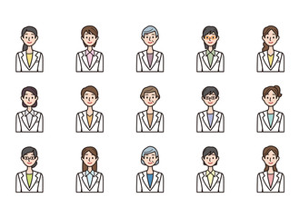 女医 研究者 薬剤師 医者 女性 表情 上半身 