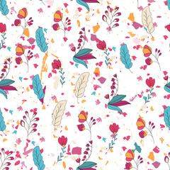 Terrazzo seamless pattern. Abstract background