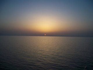 sunset on sea