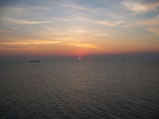 sunset at sea