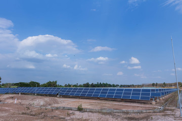 Fototapeta premium Solar panel, alternative electricity source - concept of sustainable resources, And this is a new system that can generate electricity more than the original, This's the sun tracking systems