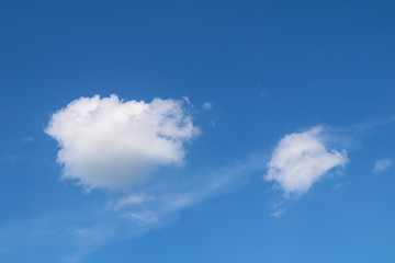 Naklejka na ściany i meble blue sky with cloud, white fluffy clouds in the blue sky 