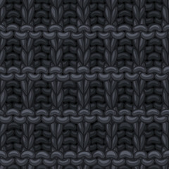 Vector Black Hurdle Stitch Pattern.