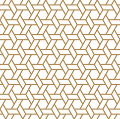 Seamless Japanese Pattern Kumiko For Shoji Screen In Light Brown Color.
