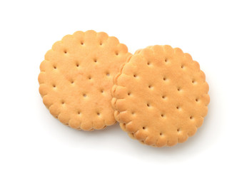Top view of two sandwich crackers