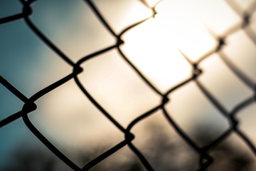 Fototapeta premium chain link fence