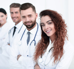 Fototapeta premium medical team on white background