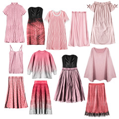 Pink clothes isolated