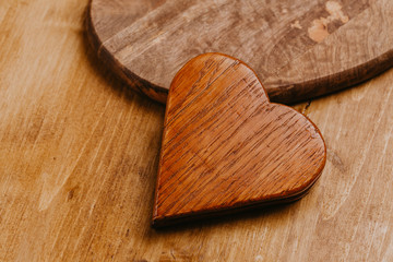 wooden heart, valentines day.