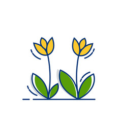 Gardening icon set | Seedling Flowers icon - with Outline Filled Style