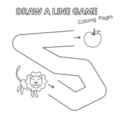Cartoon Lion Coloring Book Game for Kids