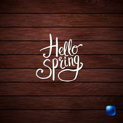 Simple White Hello Spring Concept Graphic Design.