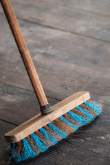 Old broom in an old mansion