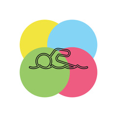 swimming vector icon