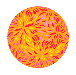 circle icon vector flower pattern