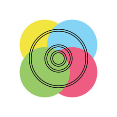 compact disc vector icon