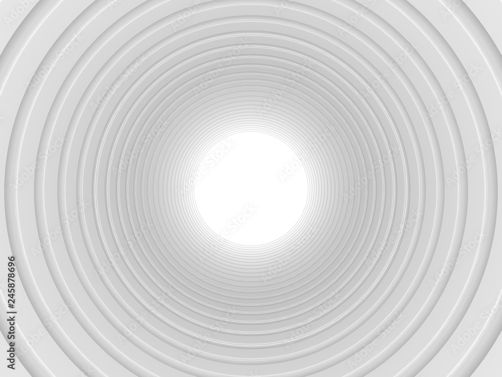 Leinwandbilder abstract of white circle space ,perspective of future architecture building.futuristic idea design, 