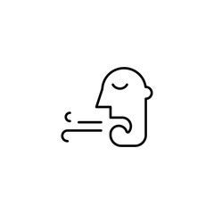 bad breath icon vector illustration