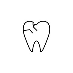 tooth decay icon vector illustration