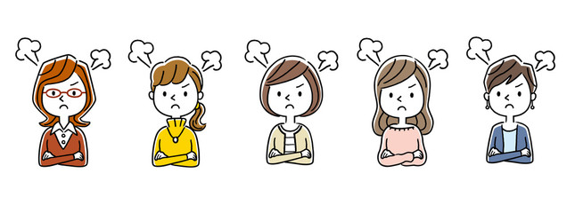 複数の女性：怒る、怒り   © ケイーゴ・K