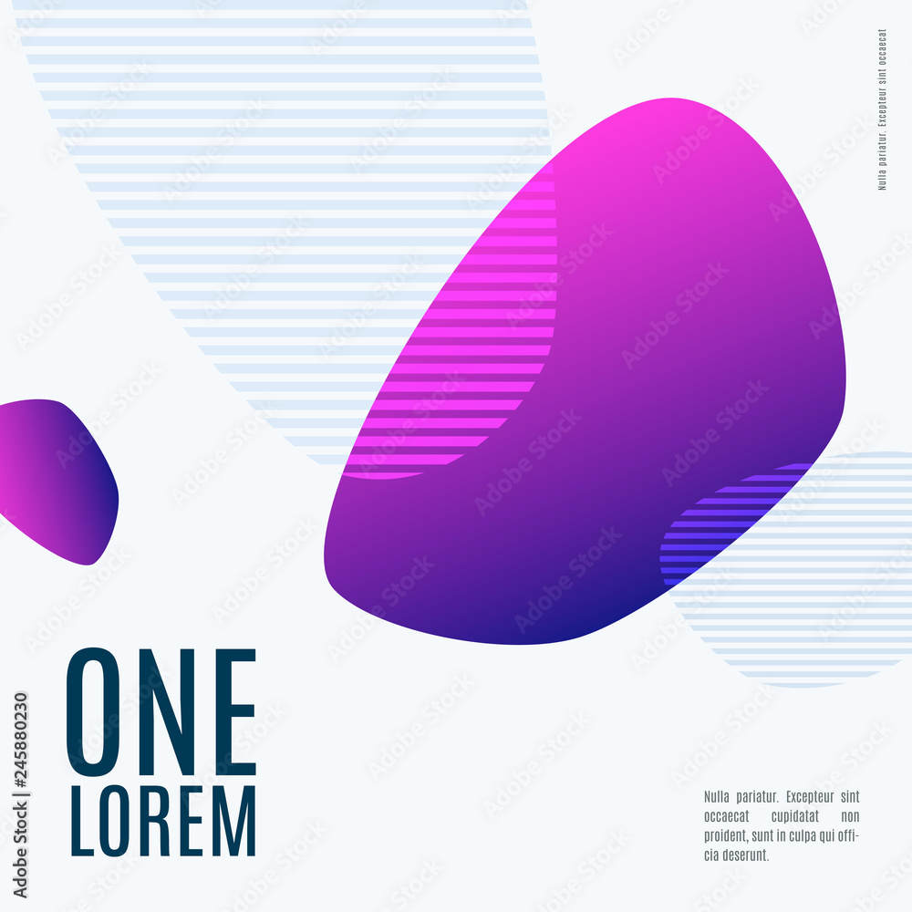 Poster abstract design of vector elements for graphic template. modern background. colourful smooth lines f