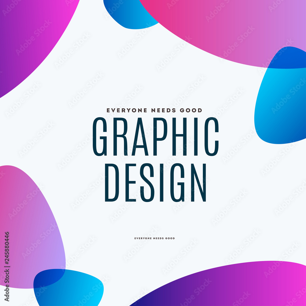 Poster abstract design of vector elements for graphic template. modern background. colourful smooth lines f