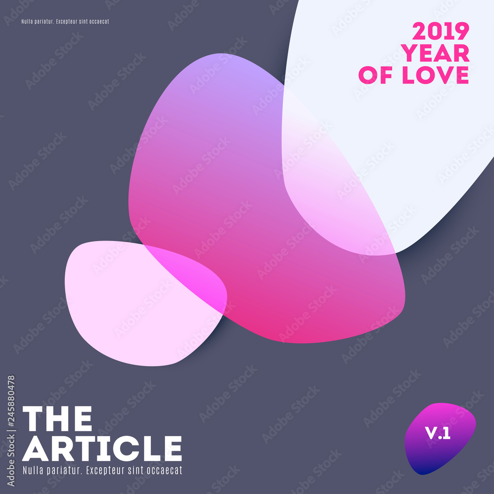 Poster abstract design of vector elements for graphic template. modern black background. colourful smooth l