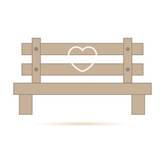 Bench icon, vector illustration - Vector