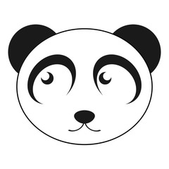 Vector illustration of cute panda symbol icon. Design in flat style. - Vector