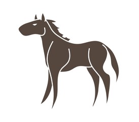 Horse cartoon icon graphic vector