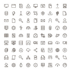 Data exchange icon set